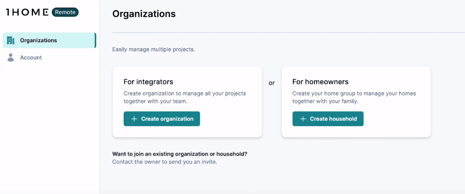 Crear organización