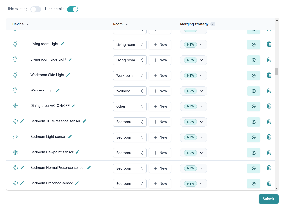 ETS manage hide details