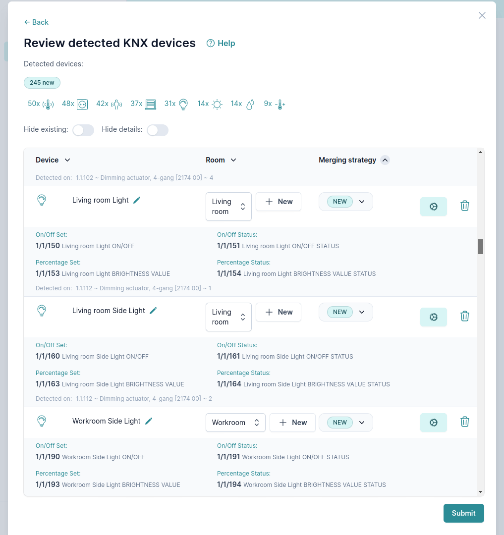 Gestionar la detección ETS