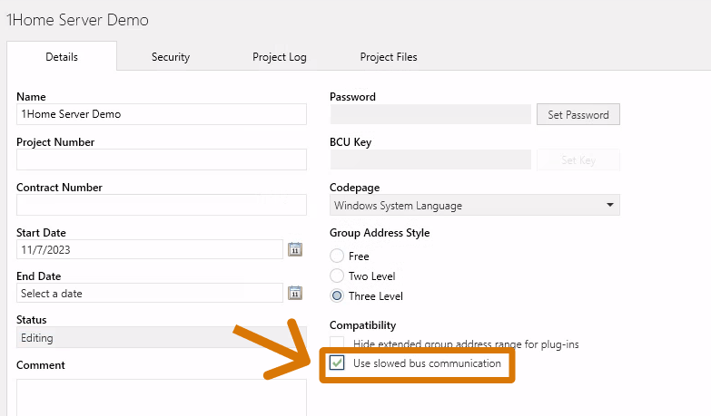 ETS slowed connection