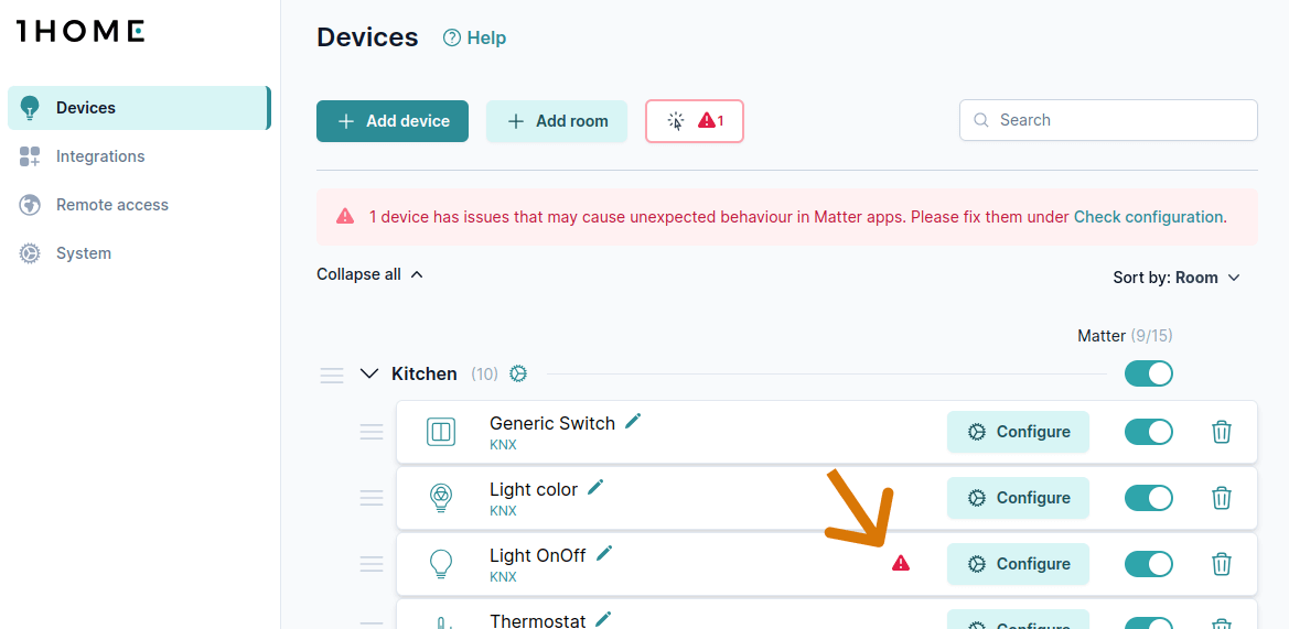 Device with issue