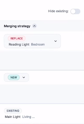 Merge status column