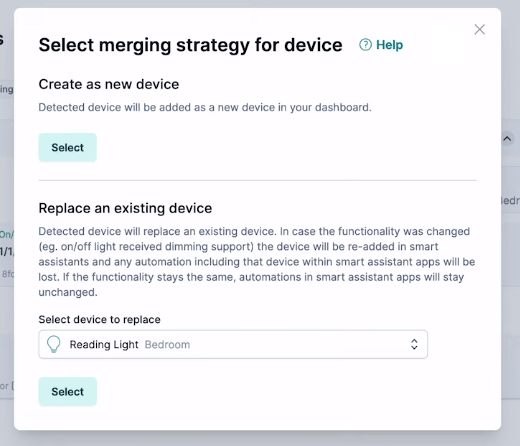 Merging strategy change