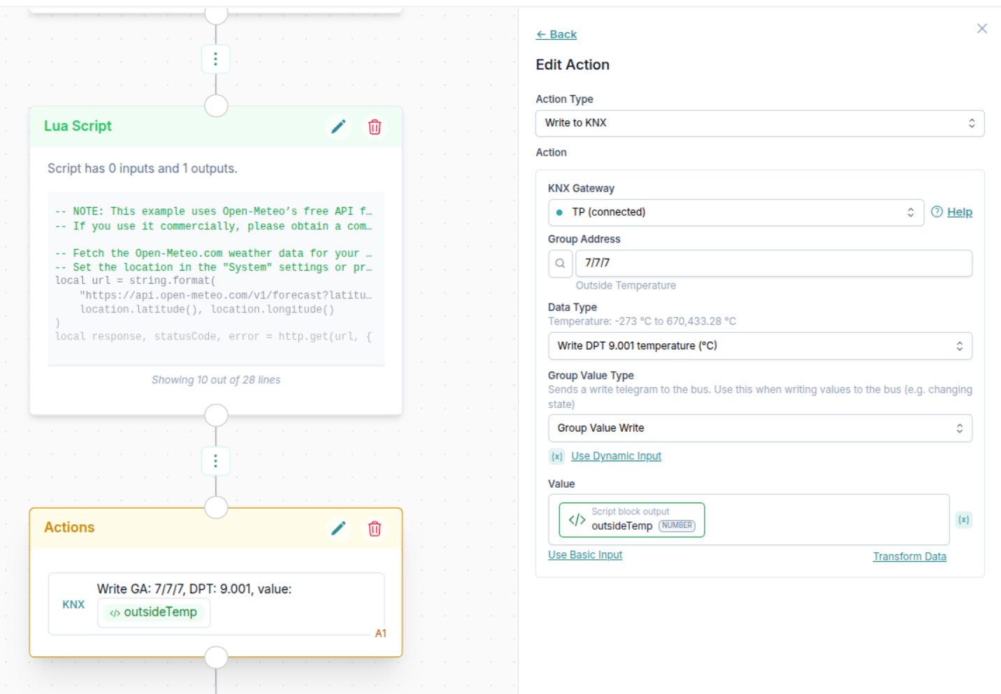 Lua outside temp outputs