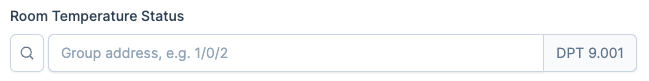 Thermostat Room Temperature Status configuration screenshot